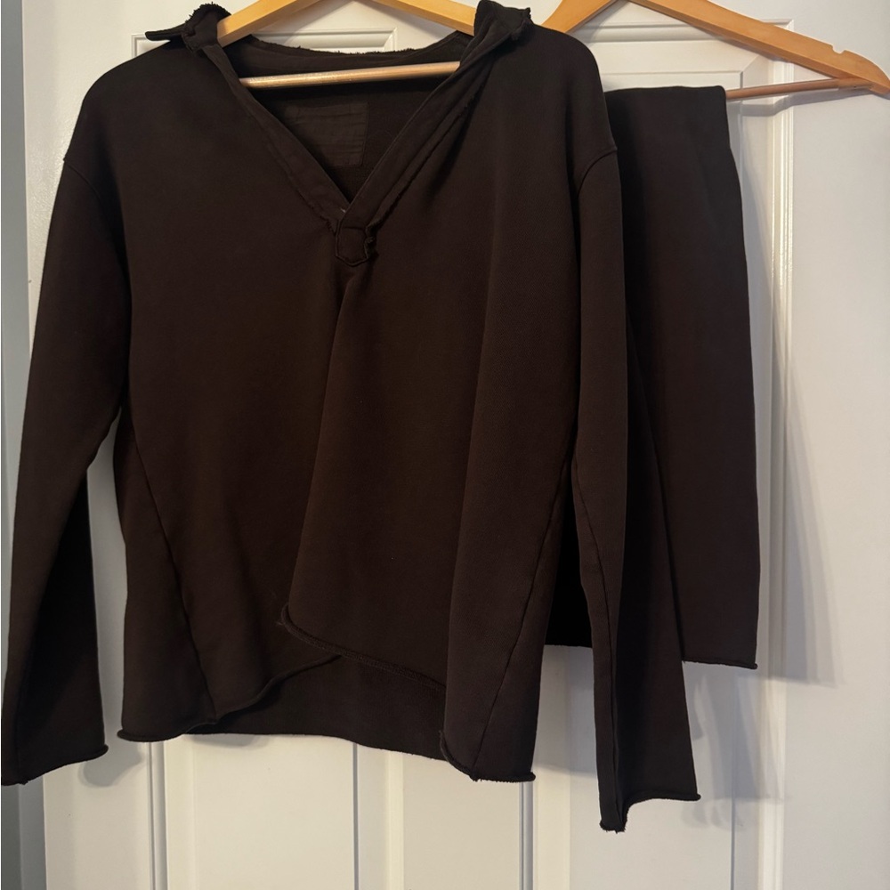 Frank & Eileen Dark Brown Cotton Lounge Set